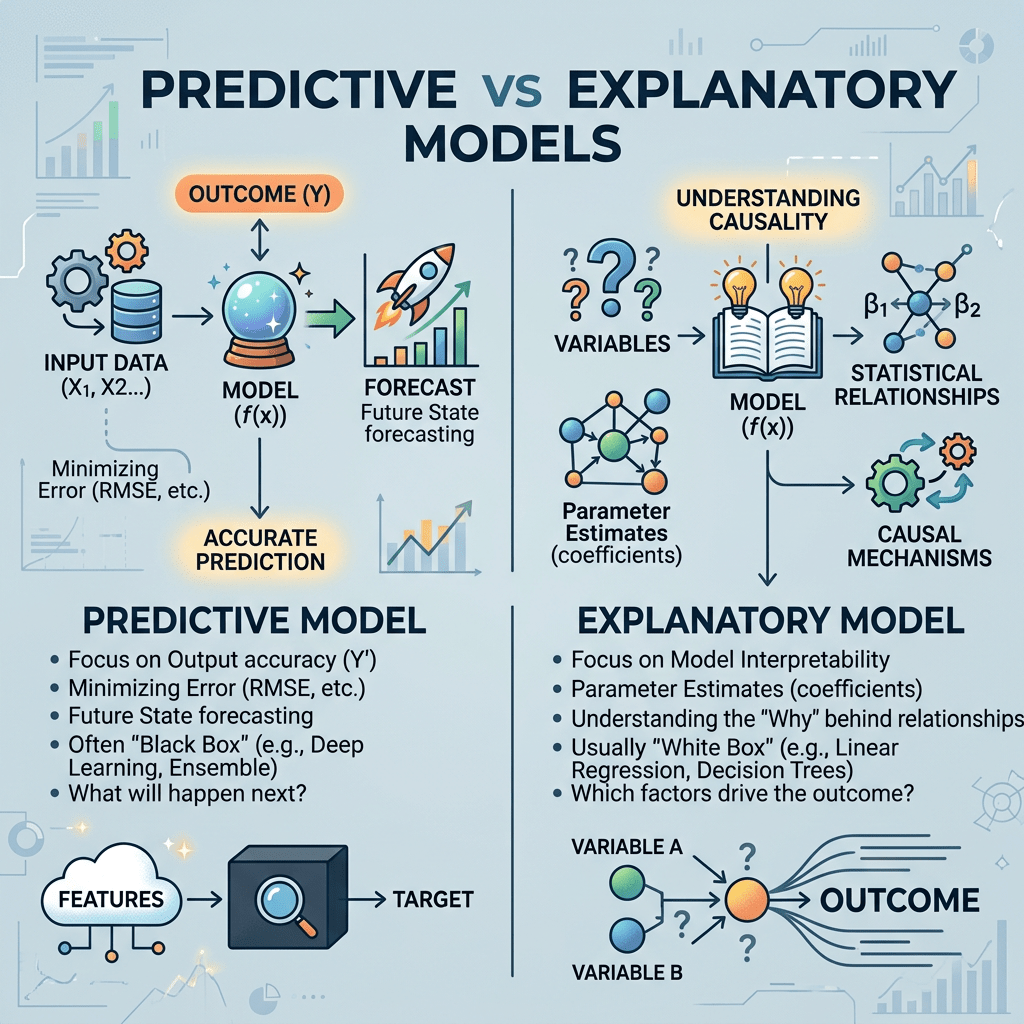 Predictive vs Explanatory Modeling: Key Differences